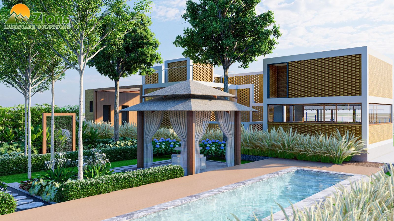 Thiết kế vườn phong cách hiện đại